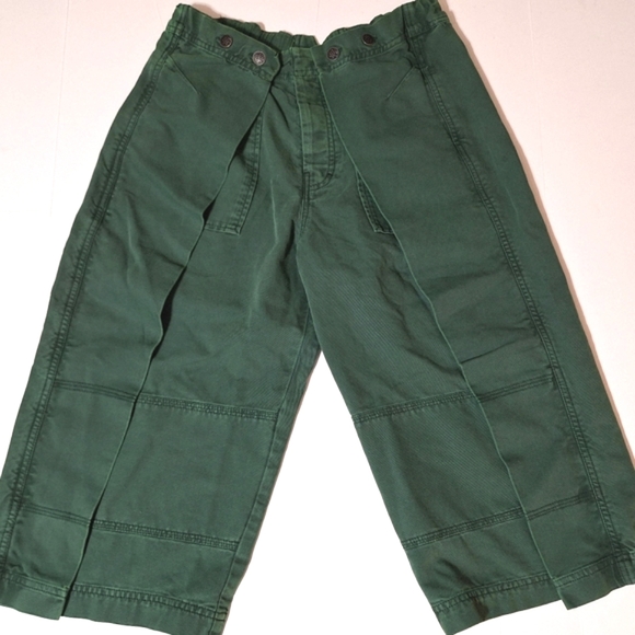 💎NWOT Free People "Keep Calling" Green Crop (Jorts) Pants - Picture 14 of 15
